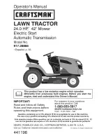 Preview for 1 page of Craftsman 28857 Operator'S Manual