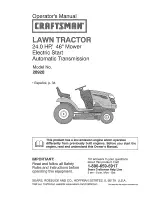 Craftsman 28928 - YT 4000 24hp 46" Yard Tractor Operator'S Manual preview