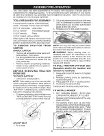 Предварительный просмотр 8 страницы Craftsman 28945 - GT 5000 26 HP/54" Garden Tractor Operation Manual