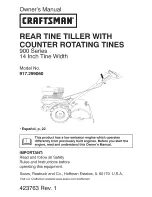 Предварительный просмотр 53 страницы Craftsman 29906 - 14 in. Rear Tine Tiller Owner'S Manual