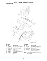 Предварительный просмотр 42 страницы Craftsman 29921 - Front Tine Tiller-CA Model Owner'S Manual