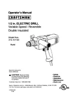 Craftsman 315.101130 Operator'S Manual preview