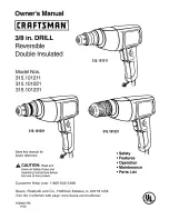 Craftsman 315.101211 Owner'S Manual preview