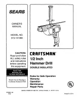 Craftsman 315.101390 Owner'S Manual предпросмотр