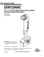 Craftsman 315.101541 Operator'S Manual preview