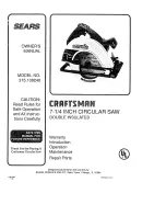 Craftsman 315.108240 Owner'S Manual preview