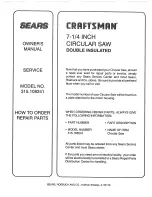 Preview for 16 page of Craftsman 315.108241 Owner'S Manual