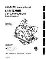 Preview for 1 page of Craftsman 315.108350 Owner'S Manual