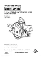 Craftsman 315.108620 Operator'S Manual preview