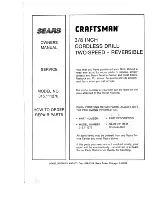 Preview for 12 page of Craftsman 315.111270 Owner'S Manual