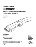 Preview for 1 page of Craftsman 315.111371 Operator'S Manual
