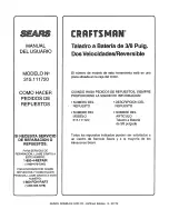 Предварительный просмотр 28 страницы Craftsman 315.111720 Owner'S Manual