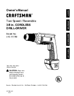 Предварительный просмотр 1 страницы Craftsman 315.111790 Owner'S Manual