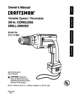 Craftsman 315.11196 Owner'S Manual предпросмотр