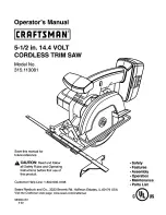 Preview for 1 page of Craftsman 315.113081 Operator'S Manual