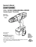 Craftsman 315.113340 Operator'S Manual preview