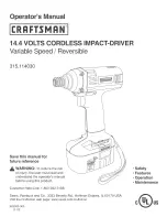 Craftsman 315.114030 Operator'S Manual preview