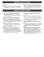 Preview for 4 page of Craftsman 315.114030 Operator'S Manual
