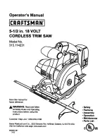 Preview for 1 page of Craftsman 315.114231 Operator'S Manual