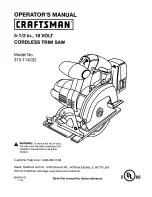 Preview for 1 page of Craftsman 315.114232 Operator'S Manual
