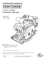Craftsman 315.114233 Operator'S Manual preview