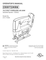 Craftsman 315.114280 Operator'S Manual preview
