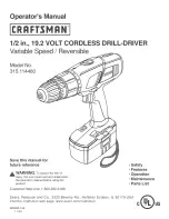 Craftsman 315.114480 Operator'S Manual preview