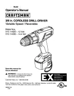 Craftsman 315.114520 Operator'S Manual preview