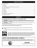 Preview for 2 page of Craftsman 315.114600 Operator'S Manual