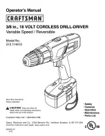 Craftsman 315.114610 Operator'S Manual предпросмотр