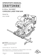 Craftsman 315.115160 Operator'S Manual предпросмотр