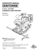 Craftsman 315.115161 Operator'S Manual preview