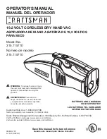 Craftsman 315.115710 Operator'S Manual preview