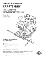 Preview for 1 page of Craftsman 315.115780 Operator'S Manual