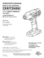 Craftsman 315.116020 Operator'S Manual preview