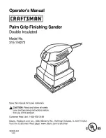 Preview for 1 page of Craftsman 315.116272 Operator'S Manual