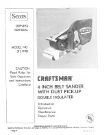 Preview for 1 page of Craftsman 315.11782 Owner'S Manual