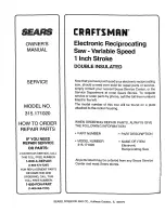 Preview for 12 page of Craftsman 315.171020 Owner'S Manual