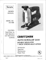 Preview for 1 page of Craftsman 315.17280 Owner'S Manual