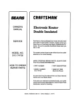 Preview for 16 page of Craftsman 315.17473 Owner'S Manual