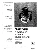 Craftsman 315.17500 Owner'S Manual preview