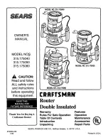 Craftsman 315.17504 Owner'S Manual preview