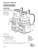 Preview for 1 page of Craftsman 315.175101 Operator'S Manual