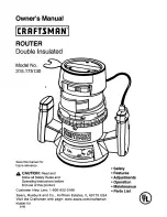 Preview for 1 page of Craftsman 315.17513 Owner'S Manual