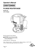 Предварительный просмотр 1 страницы Craftsman 315.175320 Operator'S Manual