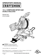 Craftsman 315.212340 Operator'S Manual preview