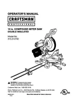 Preview for 1 page of Craftsman 315.212740 Operator'S Manual