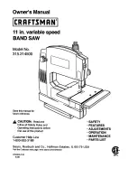 Preview for 1 page of Craftsman 315.2145 Owner'S Manual