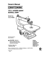 Craftsman 315.216260 Owner'S Manual preview