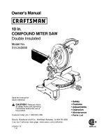 Craftsman 315.243000 Owner'S Manual preview